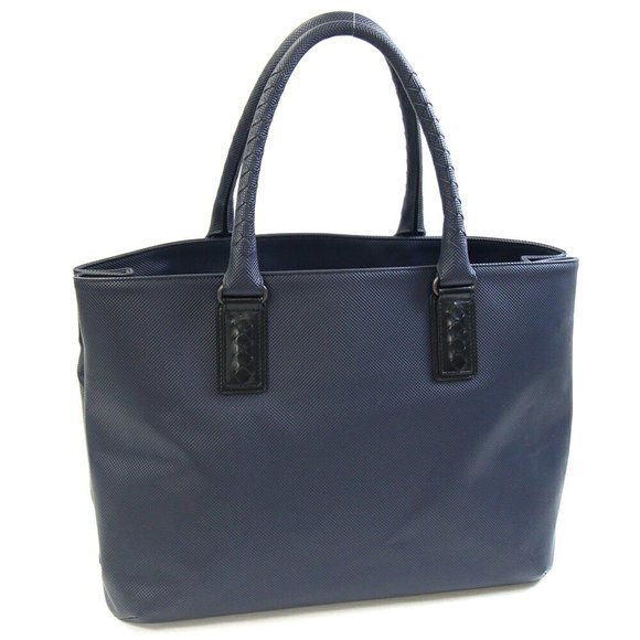 Bottega Veneta Intrecciato Marco Polo Tote Bag 222498 Black PVC Leather Men's... - Picture 1 of 10
